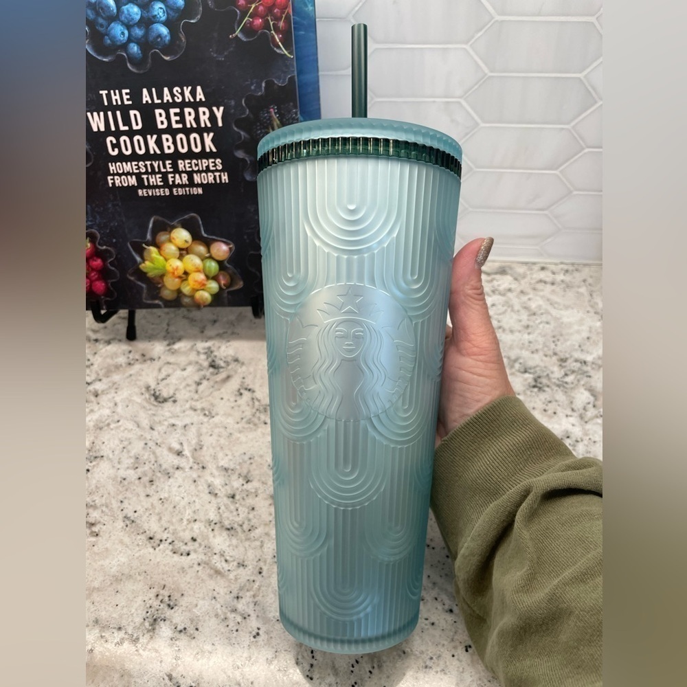 Starbucks 2024 Anniversary Shell Soft Touch Mint Green Venti Tumbler. NWT
